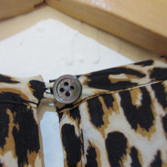 Equipment Womens 100% Silk Tunic Top Mini Dress size M Leopard Animal Print - Picture 3 of 10